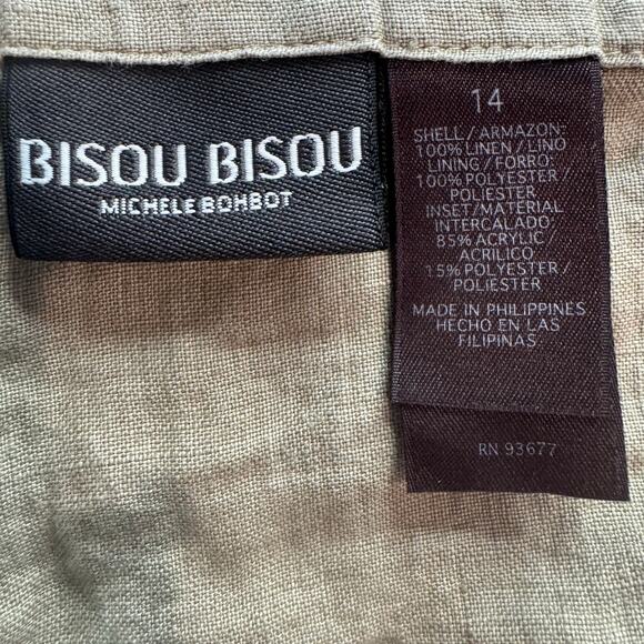 Bisou-Bisou Linen Lace-Up Halter Size 14 Secondhand Sass Boho Babe Alert - Picture 6 of 7